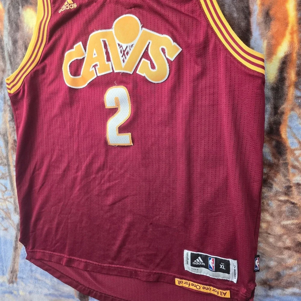 Cleveland Cavaliers Kyrie Irving 2015 Retro Adidas NBA Basketball Jersey Large+2